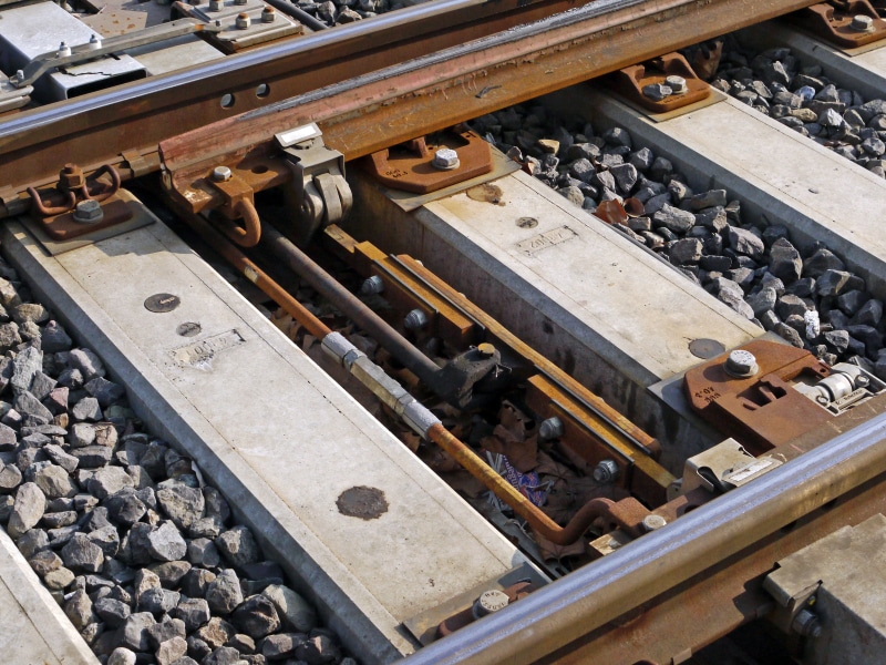 Railway, track, new, indoors, Drive, small iron, soft tongue, switchman, ballast bed, equipment, outdoors, antique, wood - material, concrete sleepers