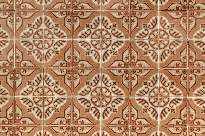 textured, close-up, gray, portugal, indoors, pattern, tile, wall, textured effect, art and craft, floral pattern, full frame, covering, no people, tiled floor