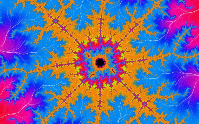 creativity, abstract, red, studio shot, blue, ornate, paint, vibrant color, 1080P, close-up, full frame, floral pattern, no people, fractal, pattern, macro