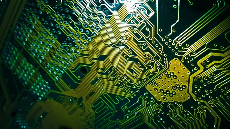 computer, technology, 2K, computer keyboard, information, computer technology, close-up, communication, electronics industry, circuit board, green, night