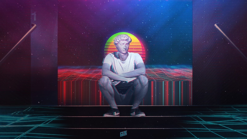 Retro style, 1080P, glitch art