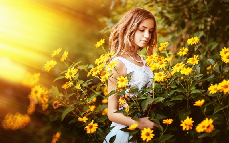 adult, outdoors, beautiful woman, plant, 1080P, springtime, growth, lifestyles, one person, hair, nature, beautiful girl image 1920x1200, beauty in nature