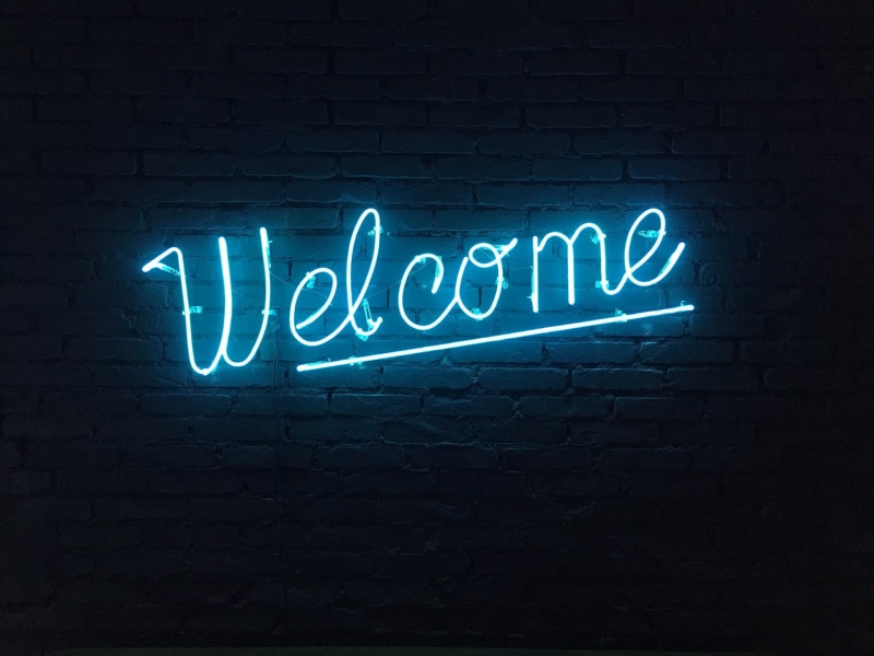 1080P, neon, welcome