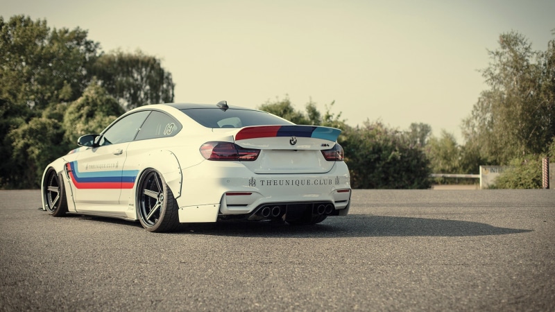 road, day, LB Performance, plant, retro styled, white, tree, toy, sunlight, car, wheel, JP Performance, Liberty Walk, motor vehicle, low car, BMW M4, mode of transportation