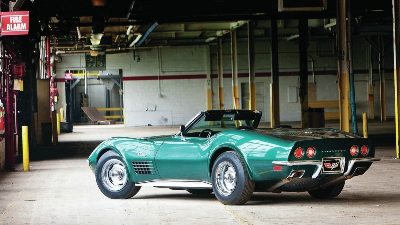 Chevrolet Corvette (C3), Convertible, 1080P, Sport Car, Chevrolet, Green Car, Chevrolet Corvette Stingray (C3)