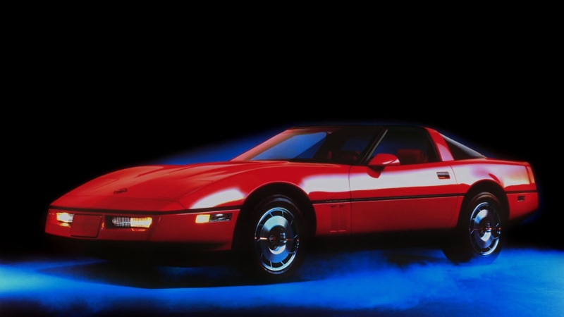 Chevrolet Corvette C4, American cars, 1080P, red cars, 80s cars