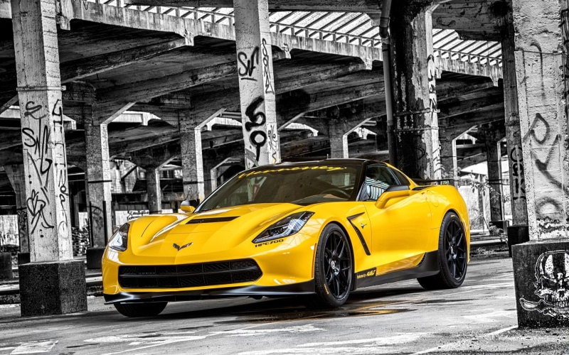 Corvette, Yellow, Stingray, C7, 2015, Chevrolet, 2K, hpe, c, Supercar