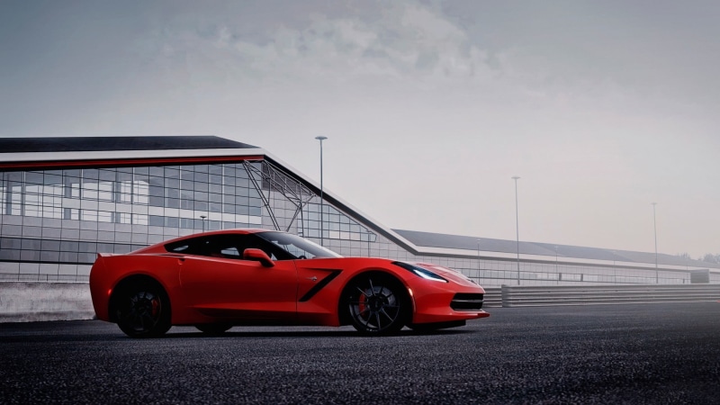 motion, outdoors, sky, no people, red cars, architecture, transportation, 1080P, car, red, connection, motor vehicle, mode of transportation, sports, land vehicle
