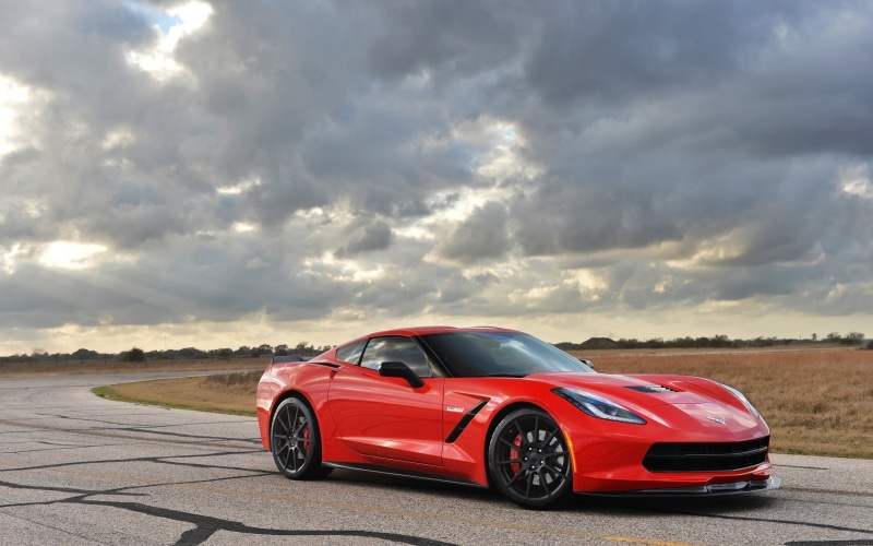 road, mode of transportation, Corvette C7, road trip, luxury, 2K, car, land vehicle, landscape, outdoors, coupe, speed, day, wealth, sunlight, cloud - sky
