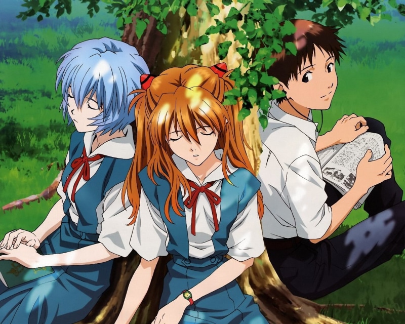 Neon Genesis Evangelion, 720P, anime girls, Ikari Shinji, Ayanami Rei, Asuka Langley Soryu
