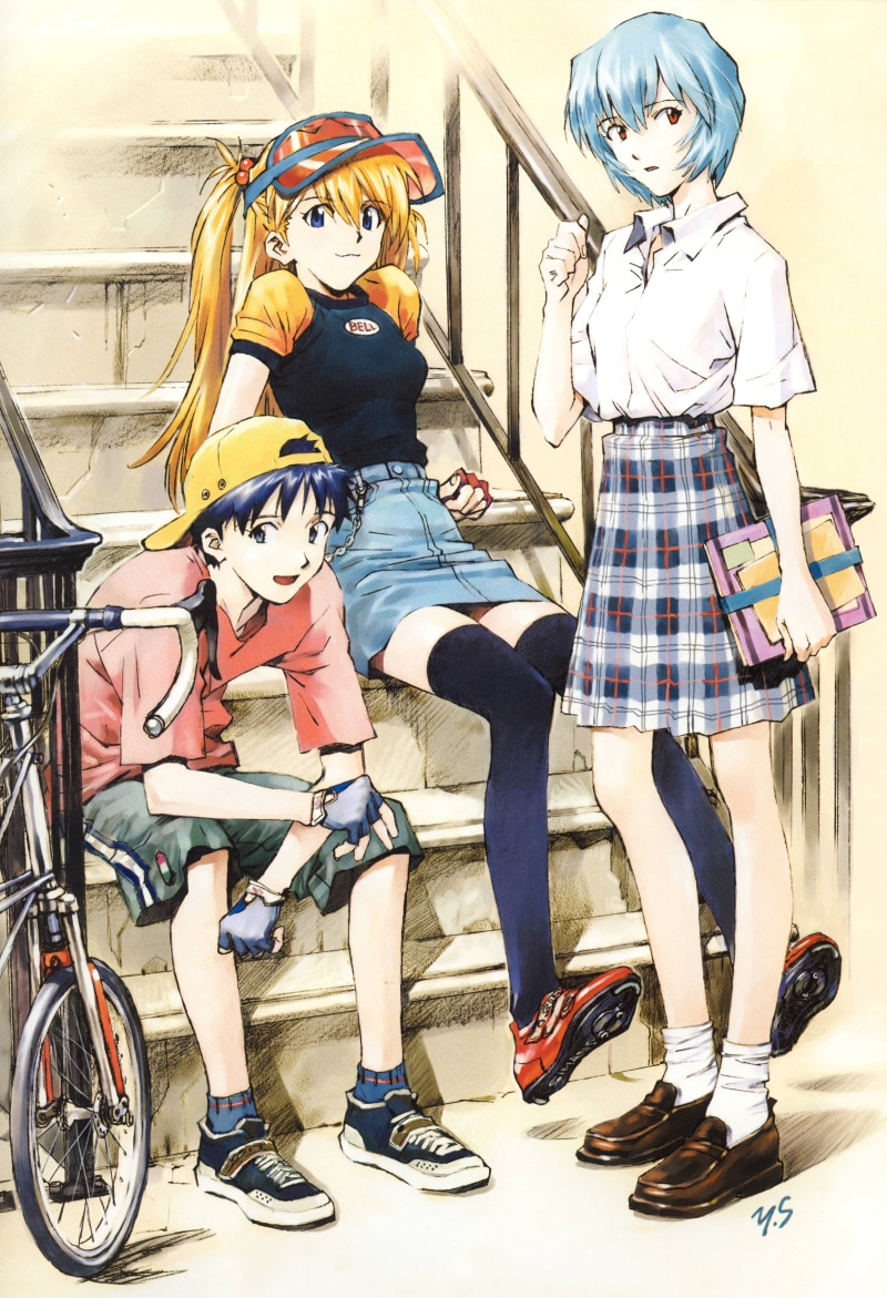 thigh-highs, Ayanami Rei, 5K, anime, Neon Genesis Evangelion, Asuka Langley Soryu