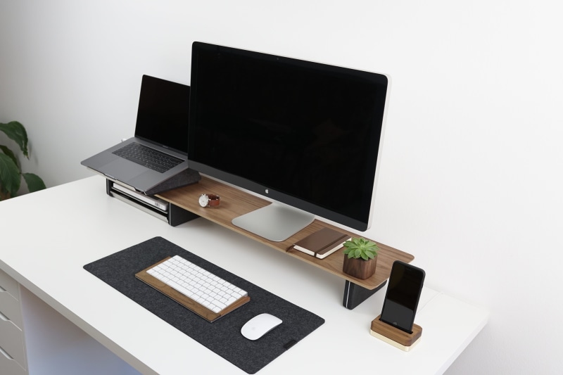 wireless technology, flat, mobile, smart phone, book, communication, tidy, 5K, no people, plant, modern, white, business, table, monitor, black, keyboard