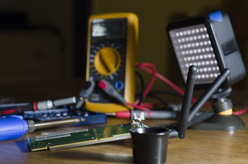 technology, 4K, table, portable information device, computer equipment, adapter, wireless technology, office, pc, still life, computer hardware, electronics industry