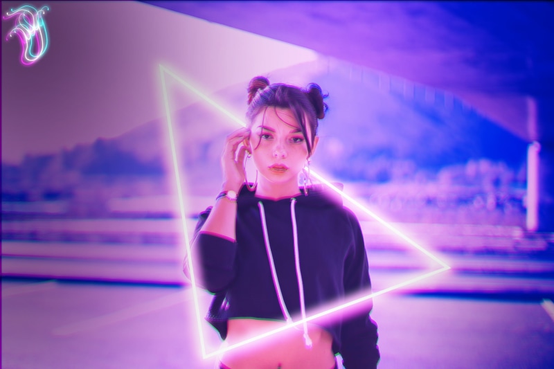 1080P, photography, Photoshop, neon, glitch art