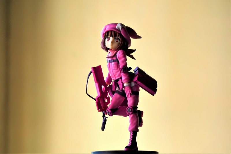 cartoon, indoors, human representation, young, uniform, female, pink color, series, beautiful woman, outfit, pink, online, studio shot, toy, japanese, llenn