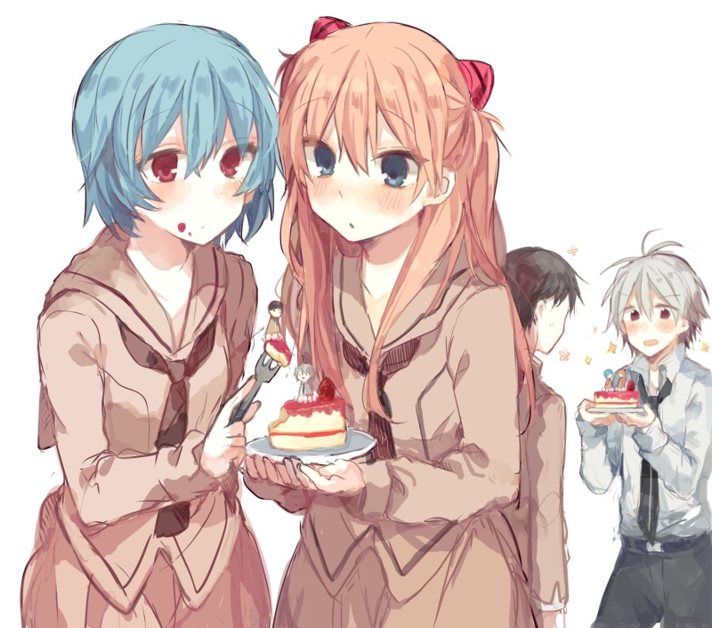 Ikari Shinji, indoors, Neon Genesis Evangelion, Kaworu Nagisa, mask, creativity, female likeness, art and craft, disguise, lifestyles, 720P, women, representation