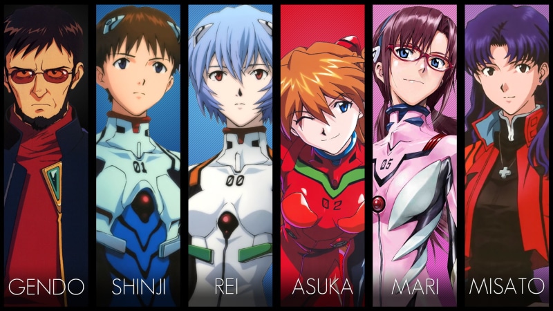 1080P, Makinami Mari, Ayanami Rei, Asuka Langley Soryu, Ikari Shinji, Gendo Ikari, Katsuragi Misato, Neon Genesis Evangelion