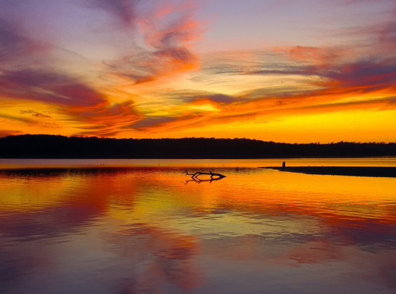 Kansas, Lake, United States, cloud - sky, waterfront, Travel, tranquility, tranquil scene, transportation, non-urban scene, mountain, sky, sunset, 4K