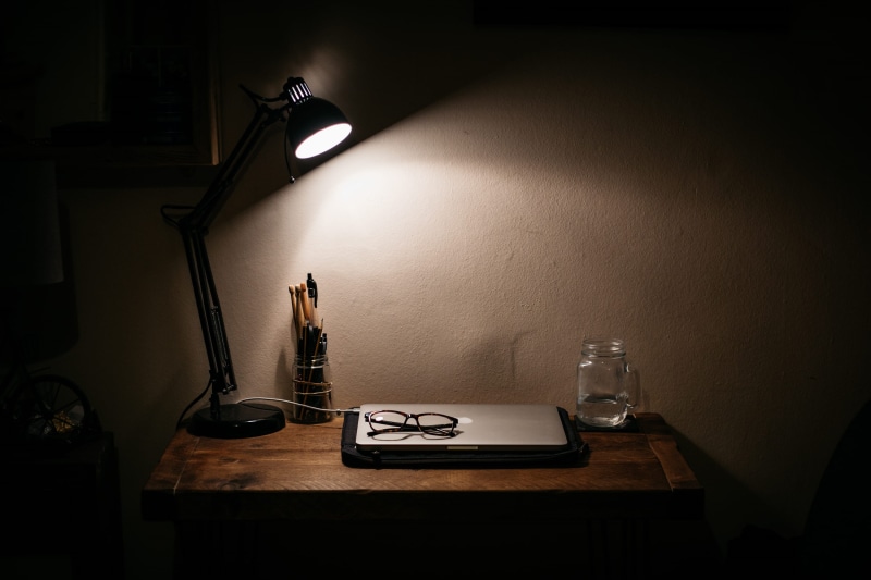 atmospheric, electric lamp, evening, food and drink, technology, desk, shadow, late, lamp, black, home interior, glass, absence, wood, wall - building feature