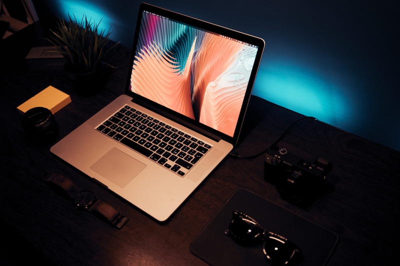 multimedia, product, dark, Telephone, lighting, Computer, PC, furniture, gadget, high angle view, netbook, night, communication, no people, computer