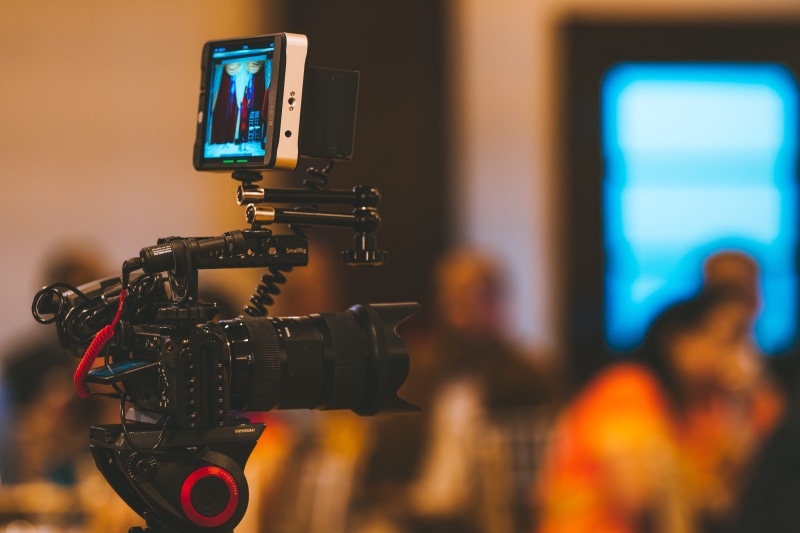 setup, manfrotto, 5K, communication, home video camera, screen, digital camera, arts culture and entertainment, monitor, bokeh, selective focus, camera setup