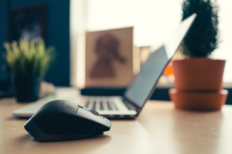 opened, black, essentials, still life, no people, technology, table, computer network, macbook, keyboard, home interior, lid, focus on foreground, surface
