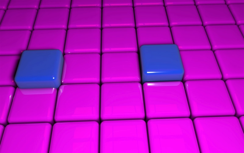 multi colored, indoors, backgrounds, design, tiled floor, square shape, blue, geometric shape, illuminated, three-dimensional Shape, empty, red, abstract