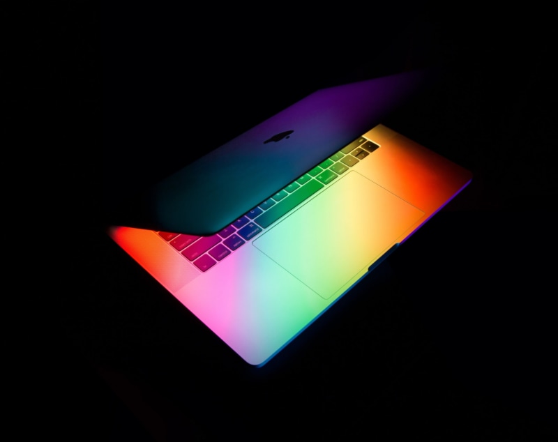 macbookpro, Colorful, Contrast, Computers, pro, Light, Apple, Technology, highperformance, Hardware, Macbook, Dark, Laptop, 2K, Rainbow