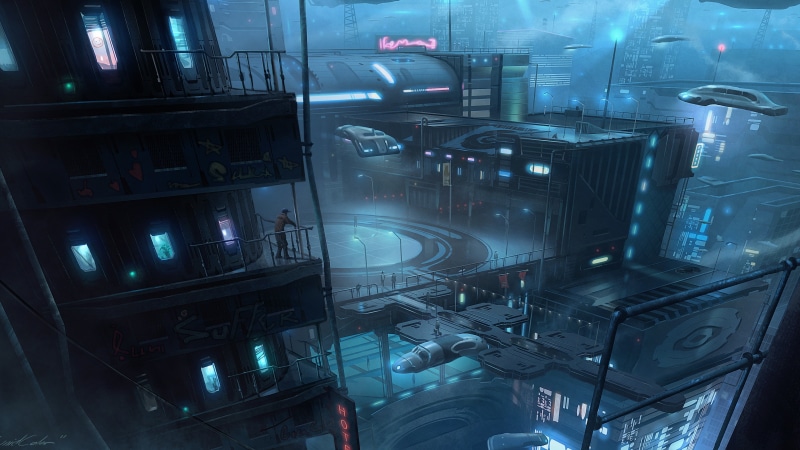 holding, man, game, rails, building, PC, nighttime, fantasy, Shadowrun: Hong Kong, 4K, cyberpunk, hand, Best Games 2015