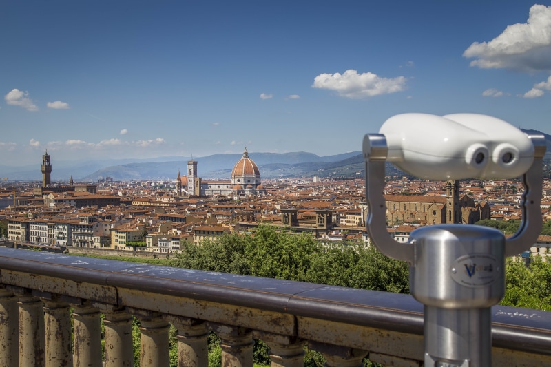 cityscape, coin operated, landscape, binoculars, nature, hand-held telescope, building, vacation, ancient, duomo, built structure, view, european, no people