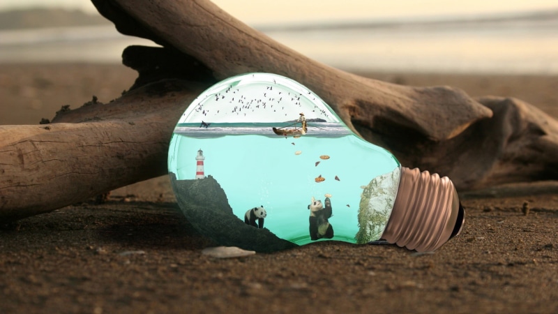 glass, rusty, bulb, wood - material, sea, outdoors, panda, close-up, light, metal, day, transportation, digital art, water, sky, land, surface level, 1080P