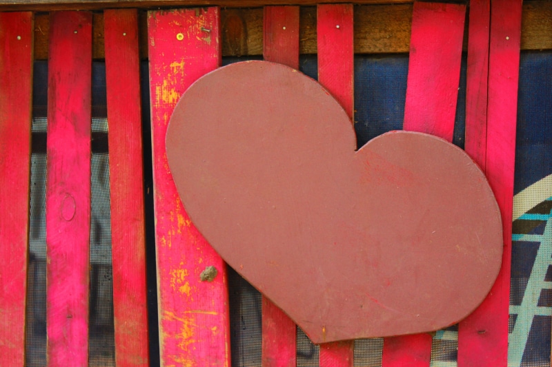 wood - Material, pattern, red, wood, heart, positive emotion, outdoors, art and craft, 5K, heart shape, shape, craft, multi colored, design, barrier, close-up