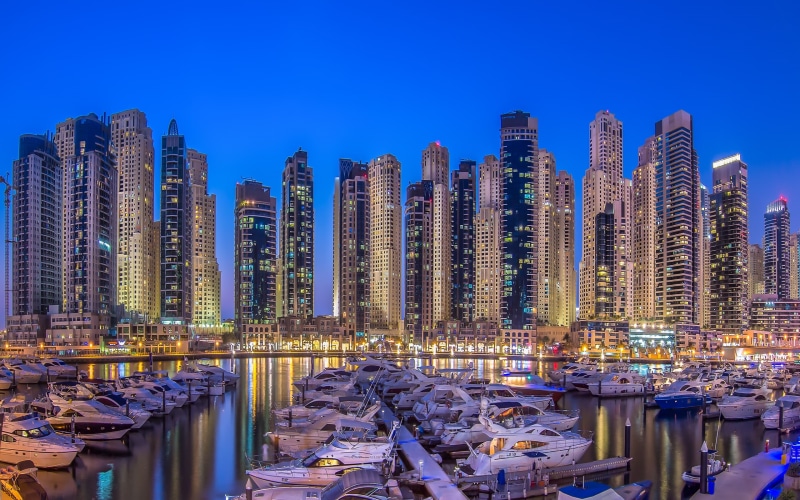 panorama, 2K, uae, dorogi, nochnoy, gorod, oae, dubai, dubay