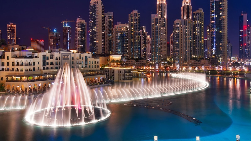 fountains, dubai, khalifa, hd, fountain, 2K, lake, burj