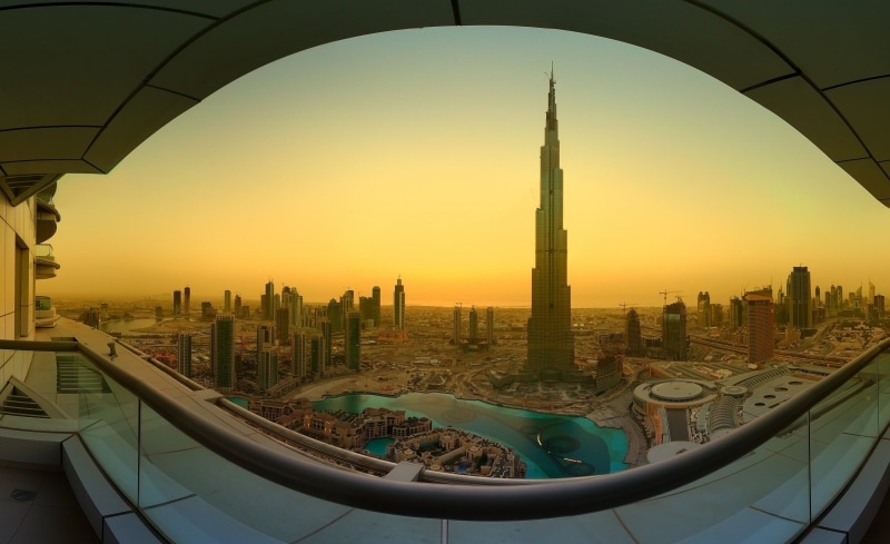 dubai, sunrise, travel Destinations, middle East, street, tower, swimming pool, urban Scene, no People, city, aerial View, urban Skyline, burj Khalifa