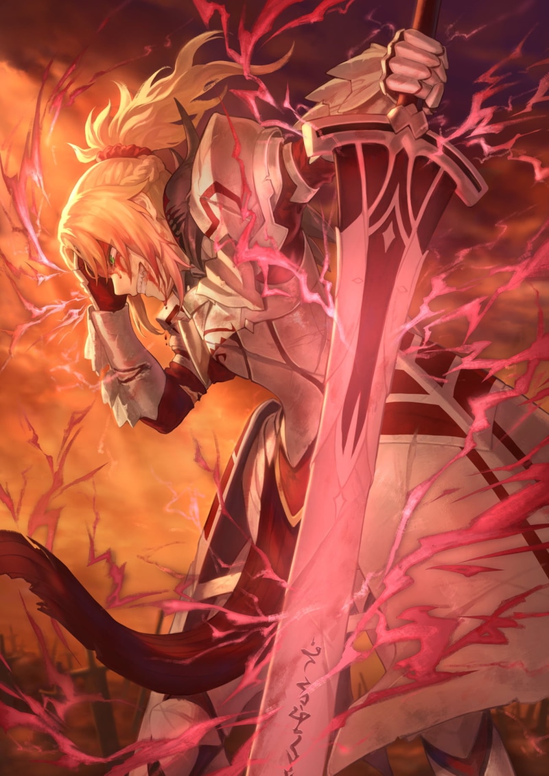 mashu_003, blonde, Mordred (Fate/Apocrypha), 720P, anime, Fate/Grand Order, fantasy girl, anime girls, sword