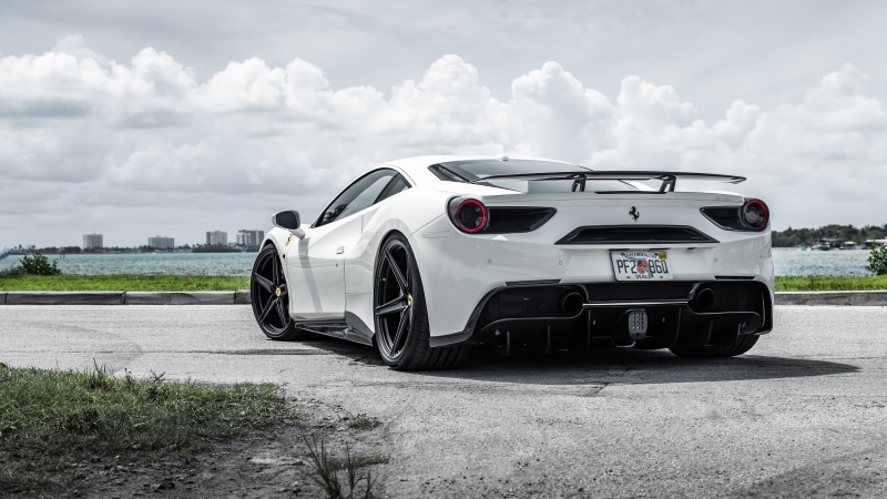 Super Car, white, Ferrari, 4K, Ferrari 488 GTB, italian cars