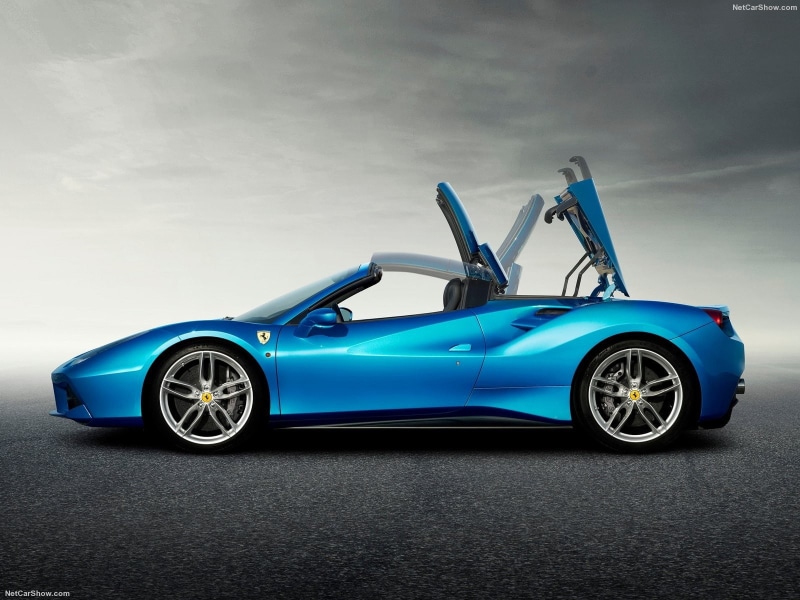 720P, car, Ferrari, blue cars, Ferrari 488 GTB