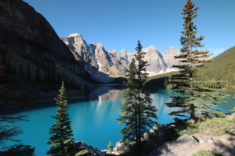 banff National Park, ranges, near, reflection, Canada, daytime, mountain Range, landscape, outdoors, body of water, body, moraine, Moraine Lake, Alberta