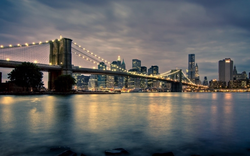 city, manhattan - New York City, sky, built Structure, uSA, reflection, bridge - Man Made Structure, brooklyn - New York, freedom Tower - New York, buildings