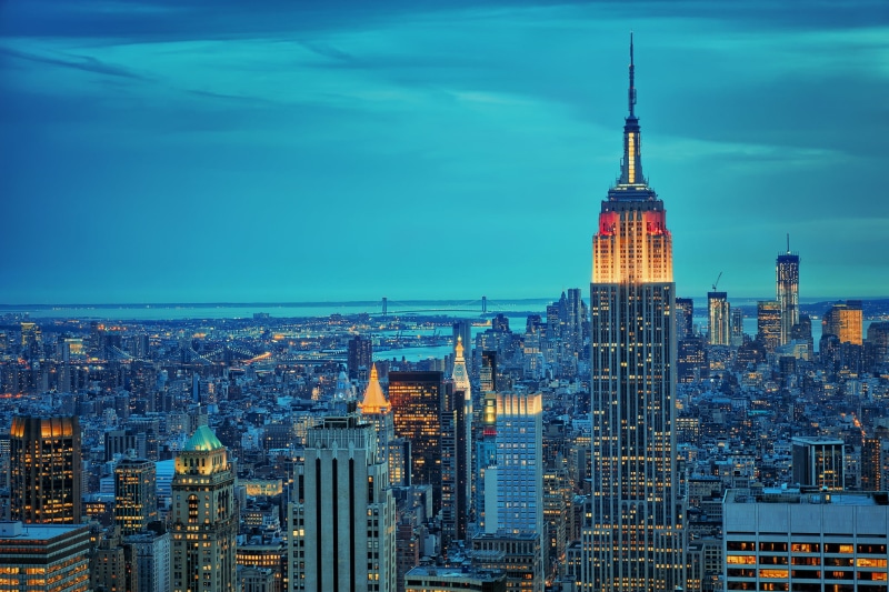 urban Skyline, midtown Manhattan, buildings, uSA, outdoors, empire State Building, the city, Brooklyn, business, 1080P, high Angle View, skyscraper, hudson River