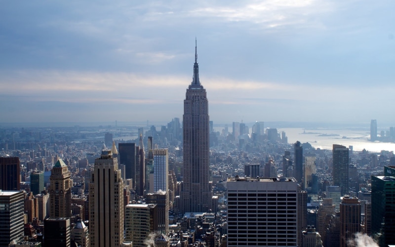 urban Skyline, sky, new, city, spire, international Landmark, high Angle View, business, travel, midtown Manhattan, new york, new York State, finance, tall - High