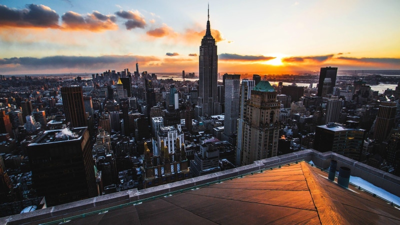 building, One World Trade Center, Manhattan, USA, cityscape, city, photography, New York City, rooftops, skyscraper, 1080P, Empire State Building