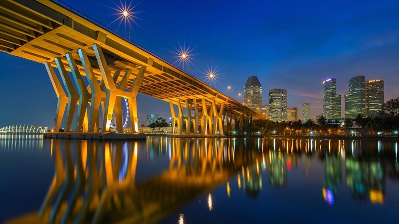district, 4K, manhattan, built structure, downtown, outdoors, city, boat, dusk, tourist, clouds, panorama, landmark, famous, europe, night, travel, reflection