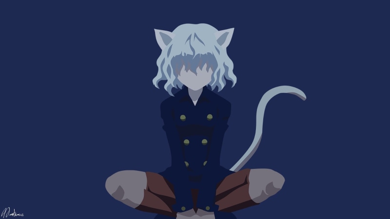 1080P, Grey Hair, Neferpitou (Hunter × Hunter), Animal Ears, Minimalist, Hunter x Hunter, Anime, Tail