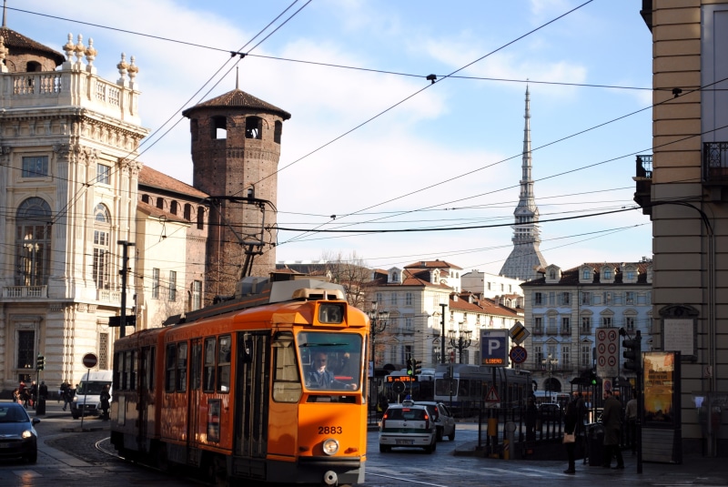 outdoors, sky, black, Italy, travel, land vehicle, building, electricity, cable car, 4K, transportation, train, street, city life, nature, architecture