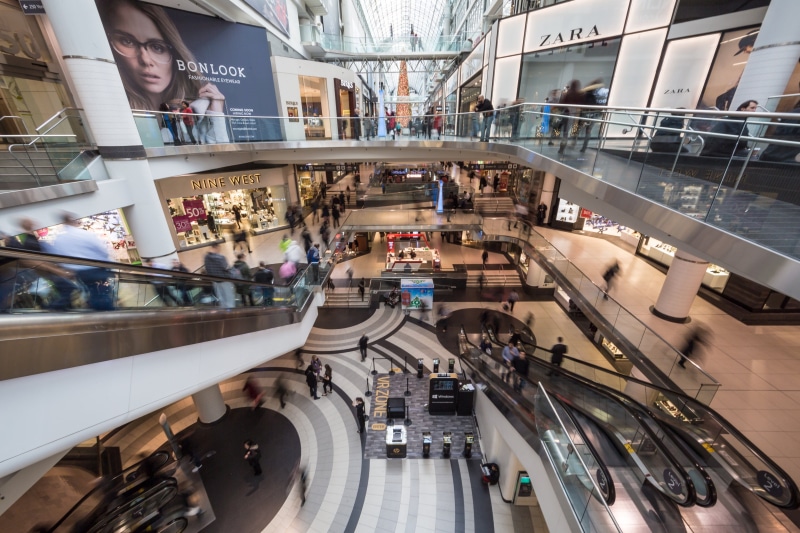 real people, women, people, high angle view, interior, group of people, modern, built structure, escalator, incidental people, building, retail, 4K, crowd