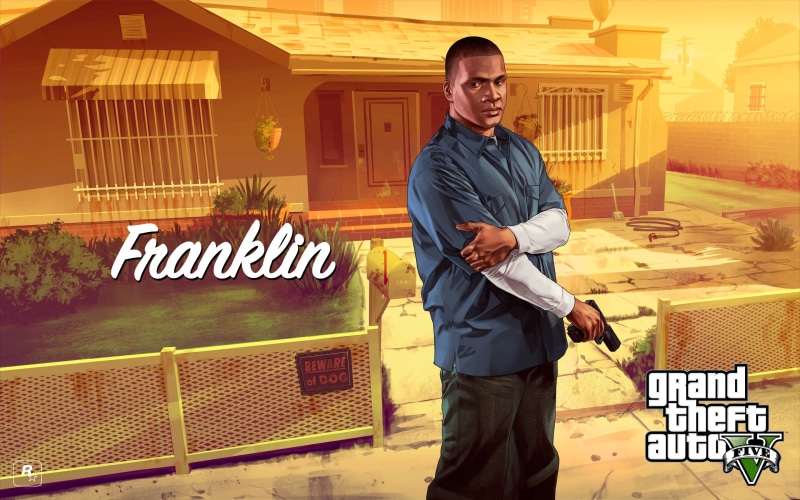 franklin, grand theft auto v, clinton, 2K, gta