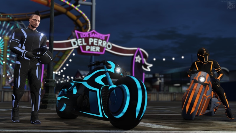 young adult, gta, night, full length, people, adult, real people, GTA Online: Bikers, best games, male likeness, gta 5, focus on foreground, leisure activity