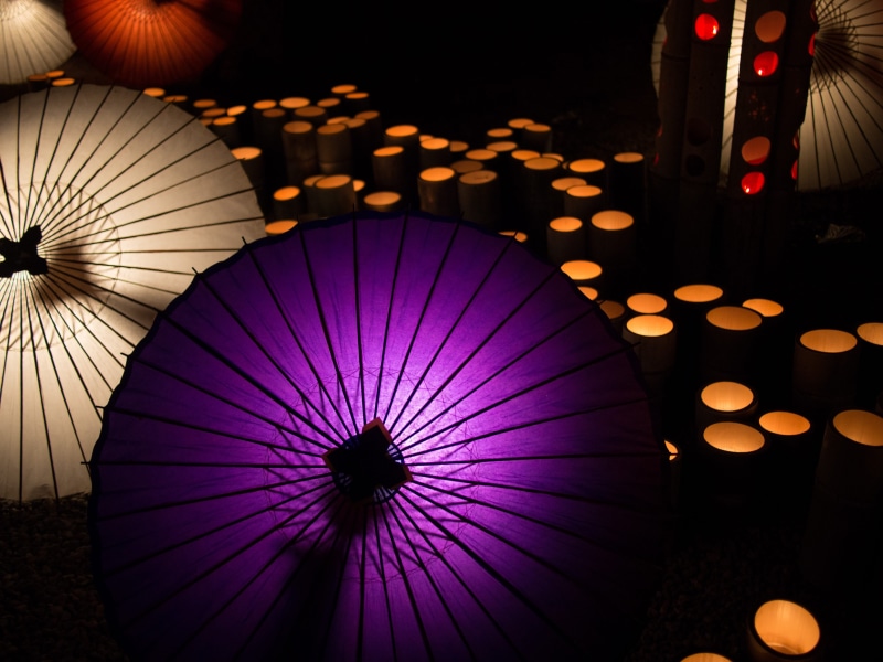 night view, k, night, hanging, purple, lighting equipment, hot springs, indoors, shape, japanese umbrellas, security, celebration, decoration, close-up
